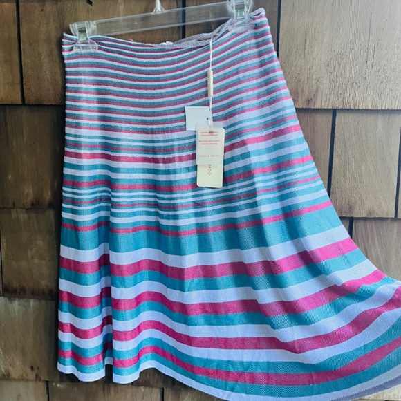 Anthropologie Cecilia Prado Knitted Midi Skirt in Striped A-Line Size M - Picture 3 of 16